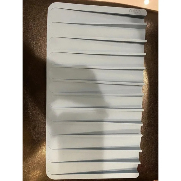 Kraus Kitchen SelfDraining Silicone Drying Mat Cyan Blue New14-3/4 x 8-1/8 x 1/2 - Picture 10 of 13